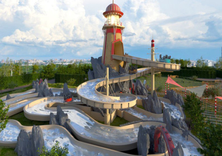 В «Острове Мечты» начали монтаж масштабного водного аттракциона