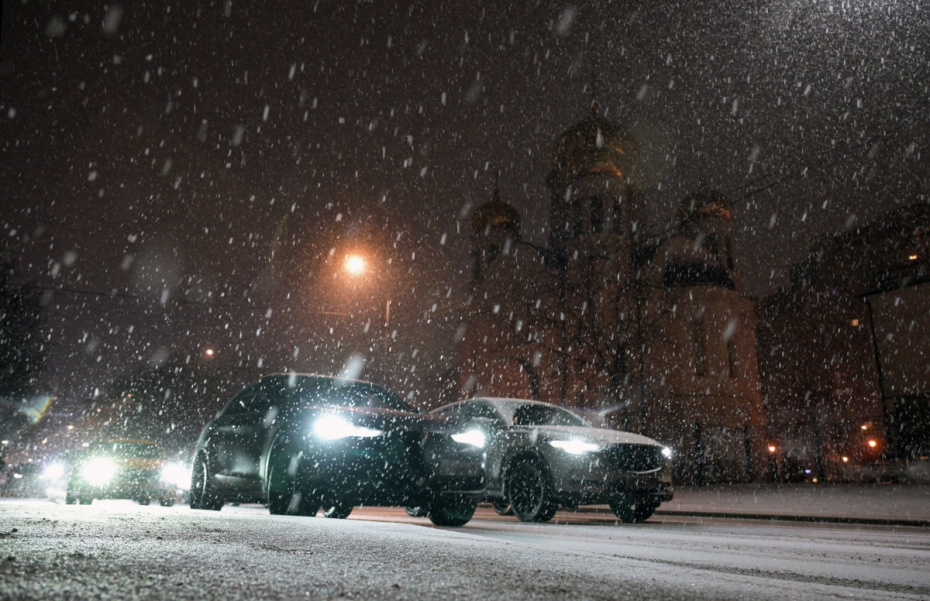 Снежная погода в Москве