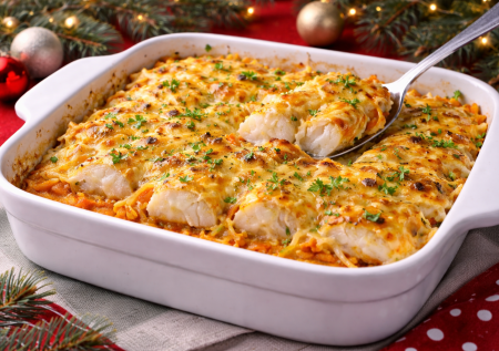 Минтай по-новогоднему под «шубой» — классный рецепт, который раскрывает простую рыбку