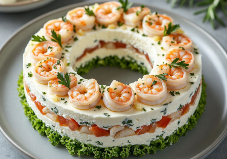 Открыла салат-кольцо, который стал главным хитом прошлого Нового года. «Морская пена»: просто, быстро и бесподобно вкусно