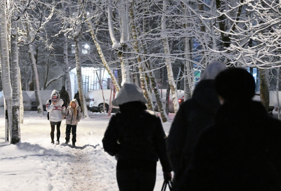 Снежная погода в Москве
