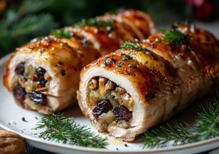 Ни одного Нового года без этих рулетиков. Порционное горячее с яблочно-ореховой начинкой