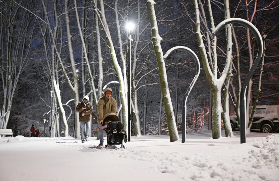Снежная погода в Москве