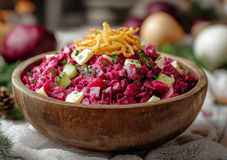 Вкуснее винегрета: простой салат со свеклой и маринованными огурцами к обеду, ужину или на перекус