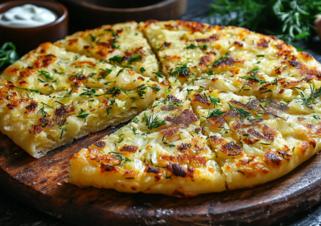 Две картошки и ложка сметаны. Вместо обычных блинов пеку аппетитные лепешки — сытно и безумно вкусно