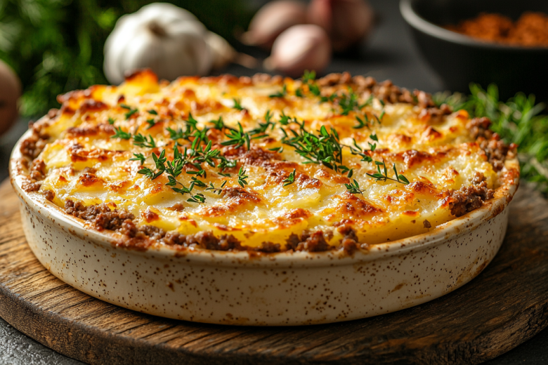 Картофельная бабка с фаршем