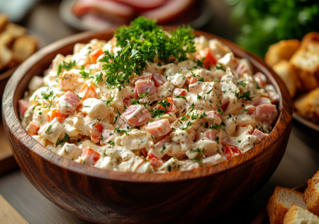 Салат «Кармен» с добавлением аджики: мощный дуэт нежных ингредиентов и огненной заправки