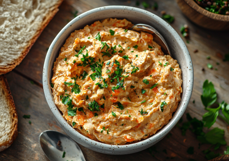 Курица, морковь, яйцо — три простых шага до идеальной намазки на хлеб. Паштет для тех, кто следит за питанием