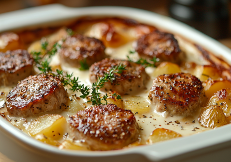 Тефтели в томате — это скучно. Готовлю телячьи медальоны в соусе дофинуаз — нужно нежное мясо, лук-шалот и тимьян