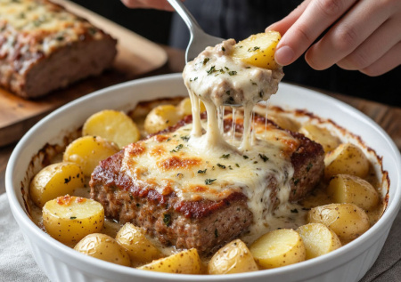 Запеканку с фаршем больше не делаю. Готовлю свинину в соусе дофинуаз — нужно мясо, картофель и горсть сыра