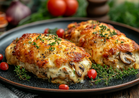 Простое горячее из фарша для тех, кто любит вкусно поесть: стожки с грибами