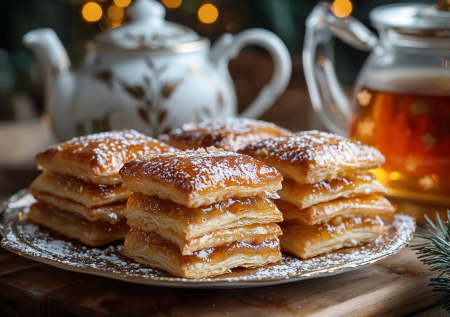 Творожные слойки с яблоком: сладкая идея для завтрака, которая не отнимет много времени