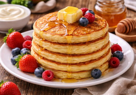 Банановые панкейки на кефире — пышный завтрак за 10 минут