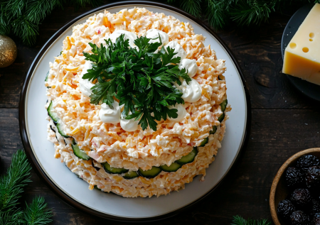 Праздничный салат «Снежок»: смело готовьте на Рождество и другие праздники