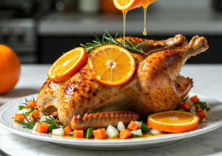 С пряным загаром: курица в духовке с апельсинами — вкус божественный