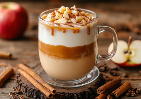 Готовлю яблочно-карамельный латте дома — деликатес, который наполняет дом уютом
