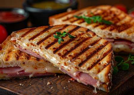 Панини с ветчиной и сыром — быстрый итальянский рецепт для завтрака и перекуса, который покорит всех