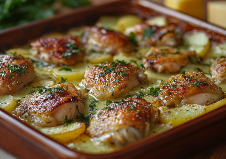 Жареную курицу оставила в прошлом. Готовлю куриные бедра в соусе дофинуаз — нужно филе, сливки и мускатный орех