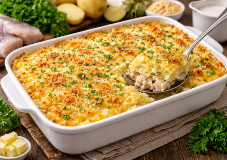 Надоело мясо, поэтому на Новый год готовлю минтай: нежная картофельная запеканка для всей семьи