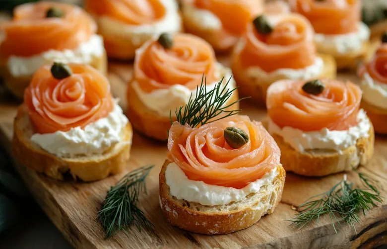 Красная рыба на хрустящем тосте