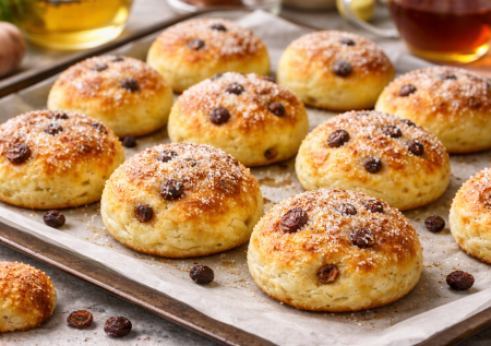 Все 1 января пьем чай и кофе и готовим быстрые творожные булочки — как сырники, но без мороки