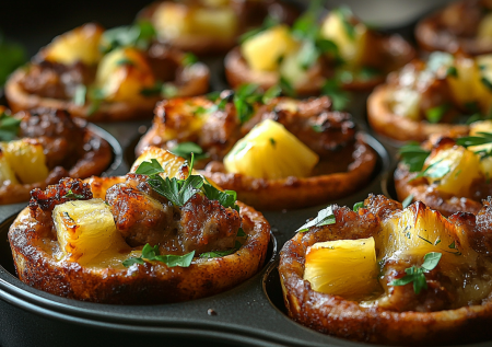 Превращаю фарш в необычные корзинки — запекаю с ананасом или томатом под сырной шапкой: идеально к празднику