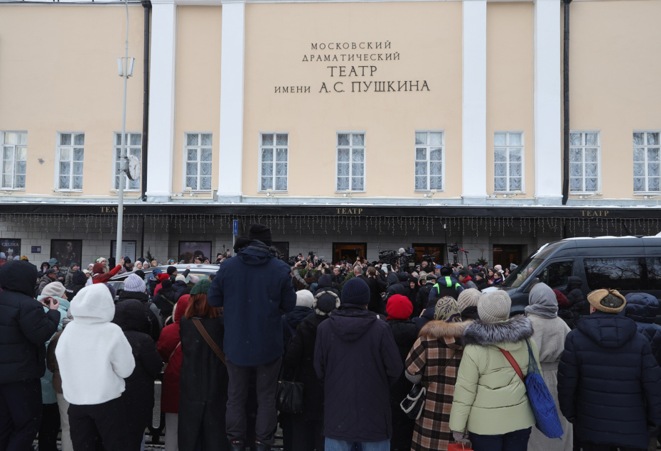 Церемония прощания с народной артисткой РФ Верой Алентовой в Московском драматическом театре имени А.С. Пушкина. Алентова скончалась на 84-м году жизни