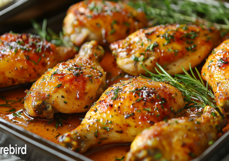 Подсели всей семьей на это горячее «Жар-птица»: хрустящая курица в медово-горчичной глазури — сладко, пикантно и невероятно сочно