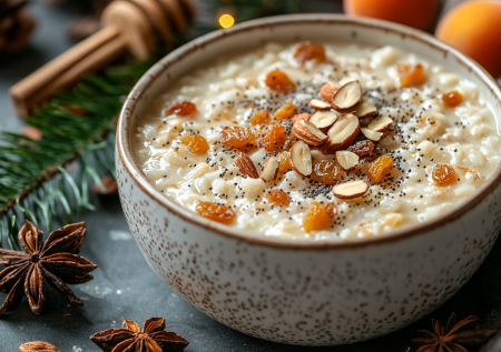 Самая нежная кутья: готовлю из круглого риса с миндалем и курагой. Тает во рту и нравится даже детям