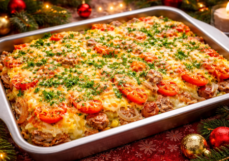 Мясо под шубой выручает на все праздники — вкуснейшее, и гарнира не надо: классика для Нового года