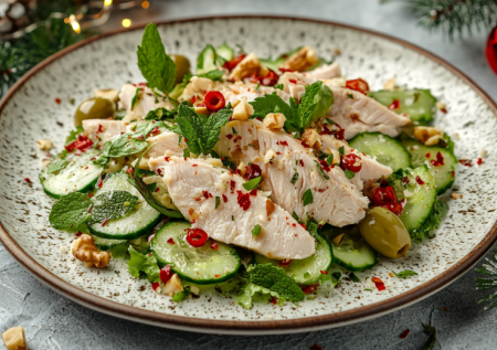 «Мохито» по‑домашнему: свежий салат с копченой грудкой, который взорвет вкусовые рецепторы