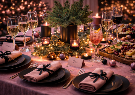 Огоньки и игрушки прямо на стол, еловые ветки в вазу и музыка: маленькие детали без трат, которые создают атмосферу Нового года