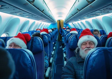 Деды Морозы и Снегурочки «оккупировали» Пулково