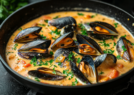 Забудьте про длительную готовку! Мидии в сливках за 10 минут. Идеальный ужин, когда гости уже на пороге