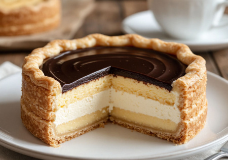 Наполеон больше не делаю. Готовлю «Бостонский кремовый пирог» — для тех, кто любит красиво и не приторно