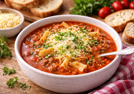 Бульон варить не нужно: густой суп с макаронами и фаршем — вкусное блюдо и релакс для желудка