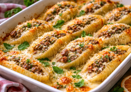 Когда тонны салатов и майонеза надоели: уютные фаршированные ракушки