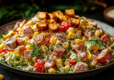 Быстро готовлю в дополнение к ужину салат с капустой «Леди»: ничего варить и жарить не нужно