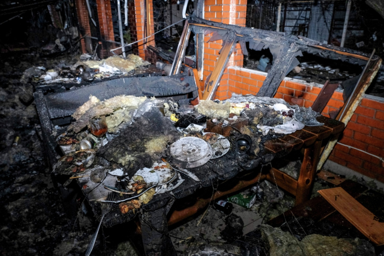 Последствия атаки БПЛА ВСУ на село Хорлы в Херсонской области