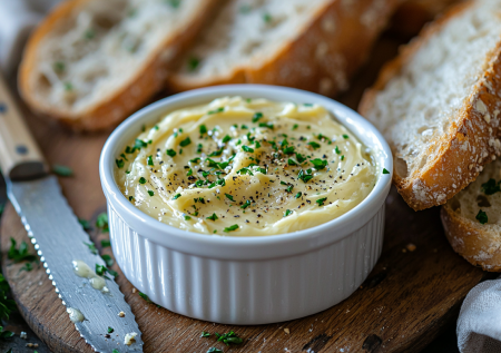 Ароматная намазка для гренок и стейков: запекаю чеснок в масле, а потом взбиваю. Он становится мягким и сливочным