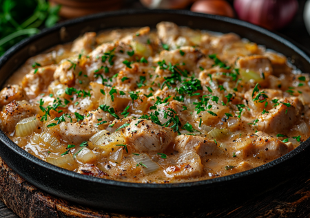 Вместо гуляша готовлю курицу по-строгановски в сметане: с этим рецептом вкусный обед гарантирован