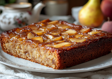 Овсяная каша с грушей в виде пирога: красивый и вкусный завтрак, который насытит на весь день