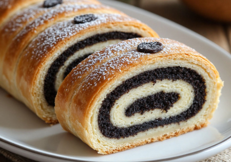 Горсть мака и стакан муки — пеку штрудли по-сербски: маковый рулет, который тает во рту