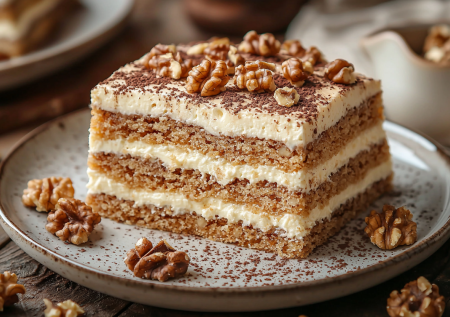 Готовлю эффектный десерт к приходу гостей: холодный торт с грецкими орехами. Бюджетно, быстро и мегавкусно