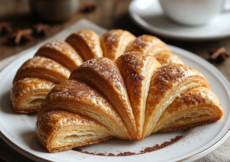 Вкуснее магазинных эклеров — кофейный веер с корицей: готовое тесто, сахарная пудра и 15 минут в духовке