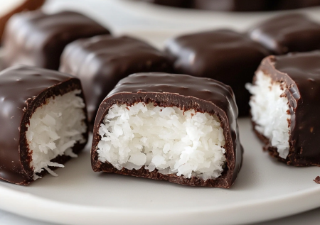 Кокос, сгущенка и шоколад! Готовлю конфеты «Баунти» дома за 15 минут. Вкус — один в один, а проще не бывает