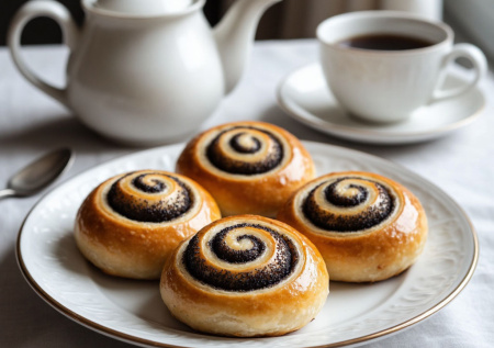 Эти булочки съедаются быстрее, чем готовятся! Винтажные «улитки» с маком из пласта теста: скрутил, намазал — и выпекай