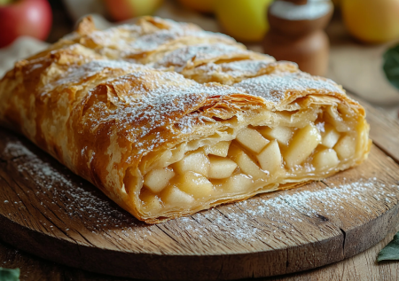 Готовое тесто, яблоки и корица! Пеку ленивый штрудель за 15 минут. Рулет с нежной начинкой, как у бабушки