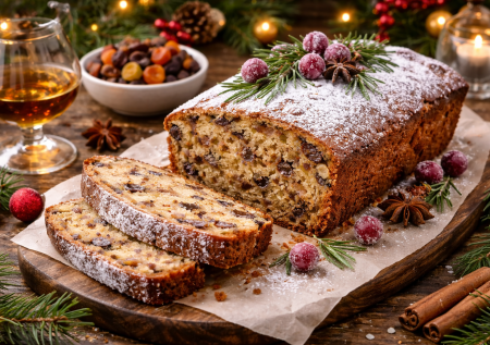 Аромат праздника: рождественский кекс с коньяком — насыщенный, вкусный. Печем на правильном масляном тесте