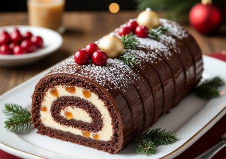 Французское чудо к Рождеству: нежный и воздушный бюш де Ноэль, который украсит любой стол